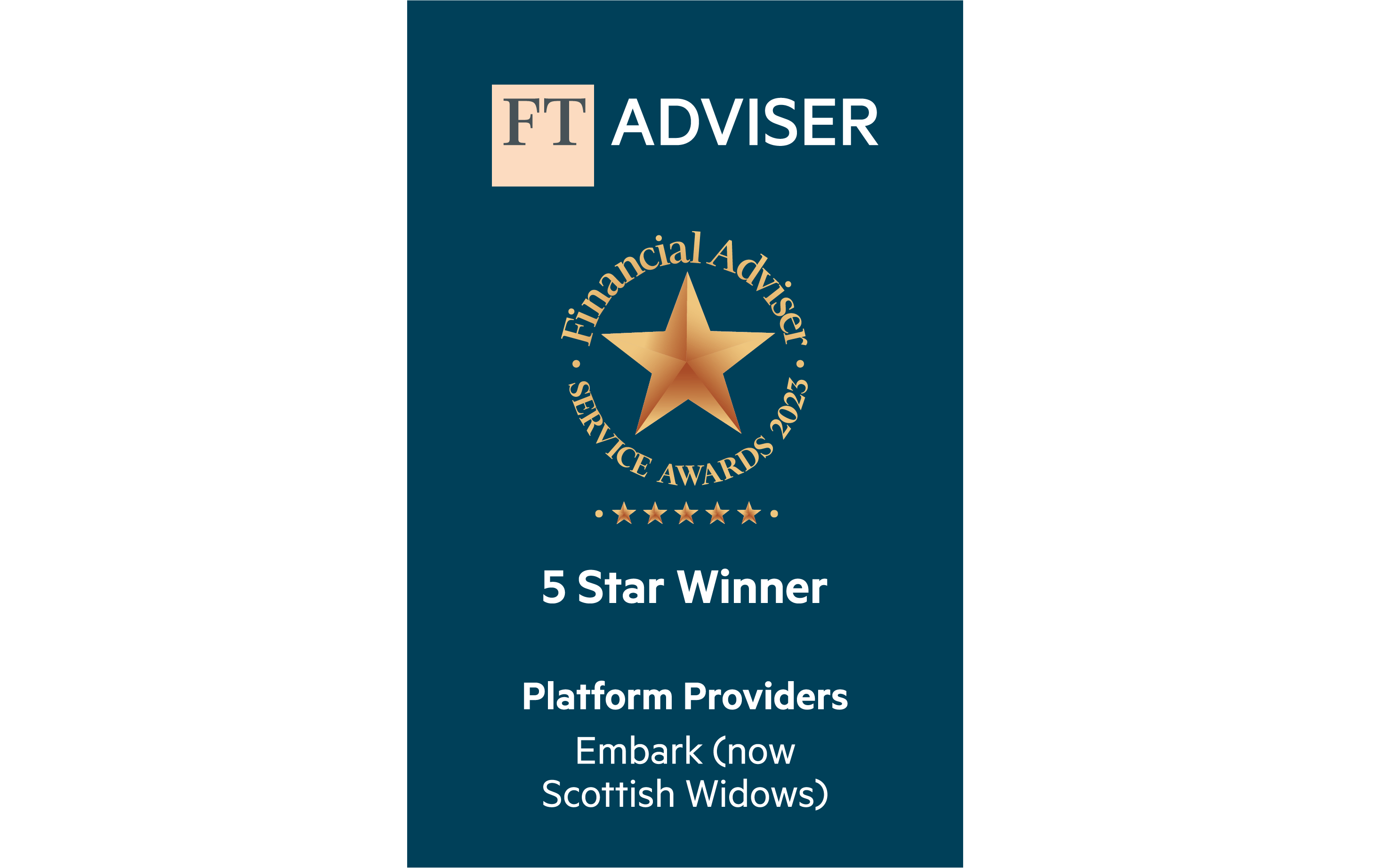 2023 FT Adviser 5 star winner award logo