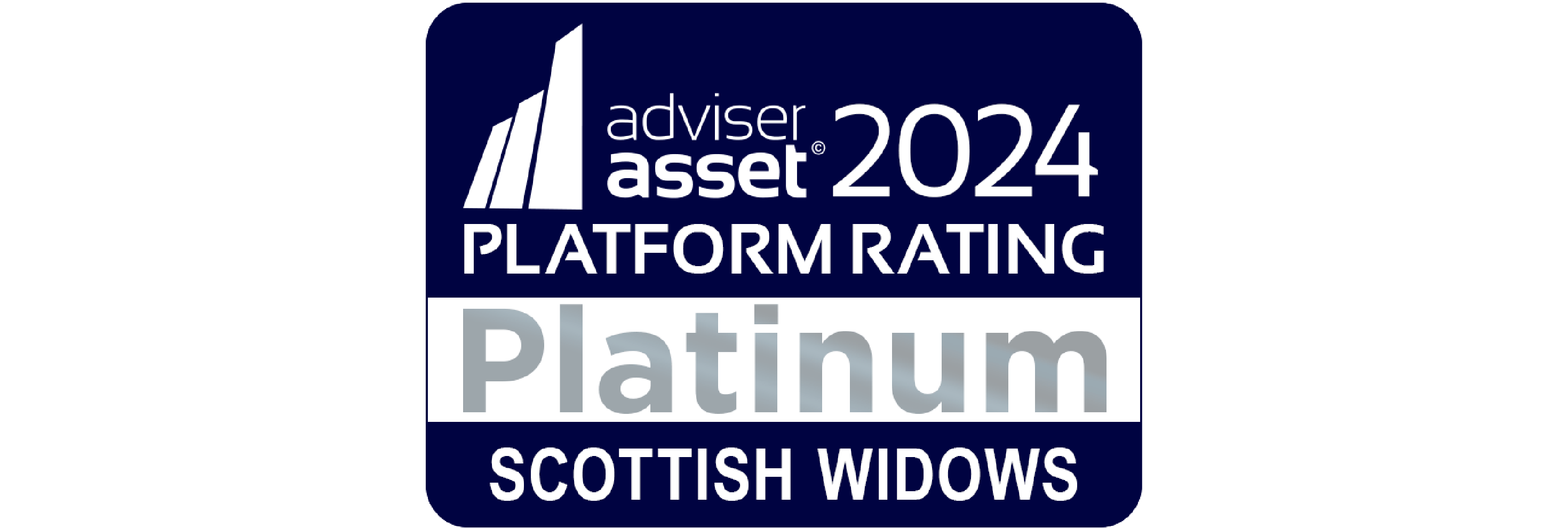 Adviser Asset 2024 Platinum platform rating award image