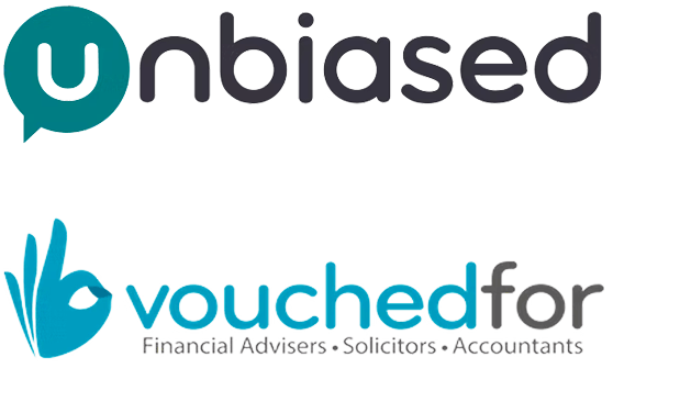 Unbiased and Vouchedfor logos